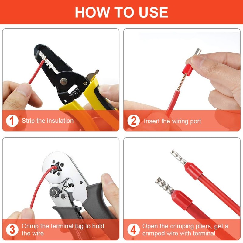 Flintronic 100Pcs Wire Ferrules kit, Electrical Connectors, Wire Terminal Ferrules