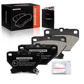 Frankberg 4x Brake Pad Set Compatible with Celica ZZT23 1.8L 1999-2005 C.o.r.o.l.l.a E12 1.4L-1.8L 2001-2004 Yaris P1 1.3L 1999-2005 Replace# 0446652 040