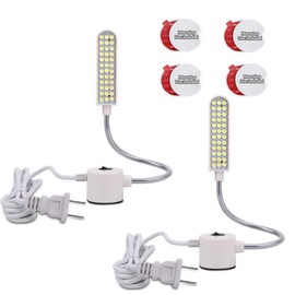 Sewing Machine Light (36LEDs) Gooseneck Work Light with Magnetic Mounting Base, White Soft Light for Lathes, Drill Presses, Workbenches (2PACK)