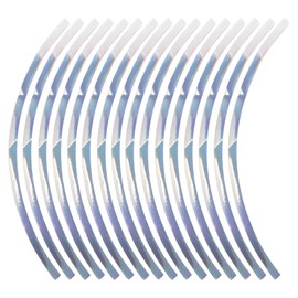 Partuto 16 Pcs Wheel Rim Stickers Arc-Shape Car Wheel Rim Tapes Decoration Stickers for 17"-19" Rim Gradient Color PET