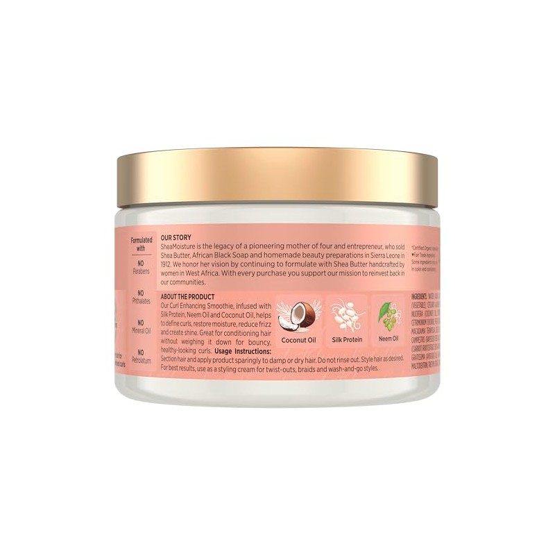 SheaMoisture Coconut & Hibiscus Curl Enhancing Smoothie, 12 Ounce