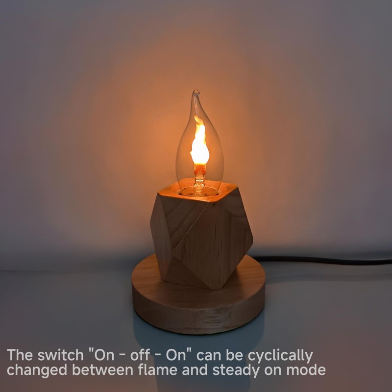 XIAOKALAMI C11/C35 LED Flame Effect Bulb, E26 Base, Orange 2-Mode