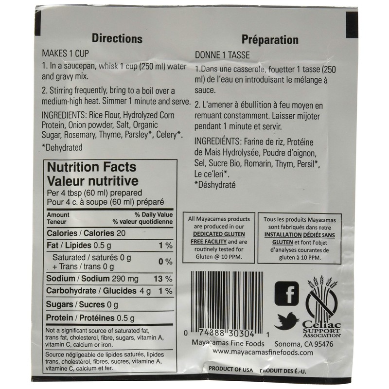 Mayacamas Savory Herb Gravy Mix, 0.80-Ounce Packets (Pack of 12)