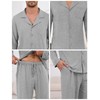 Marvmys Men's Sleep Sets,Cozy Pajamas Set Soft Sleepwear Long Sleeve