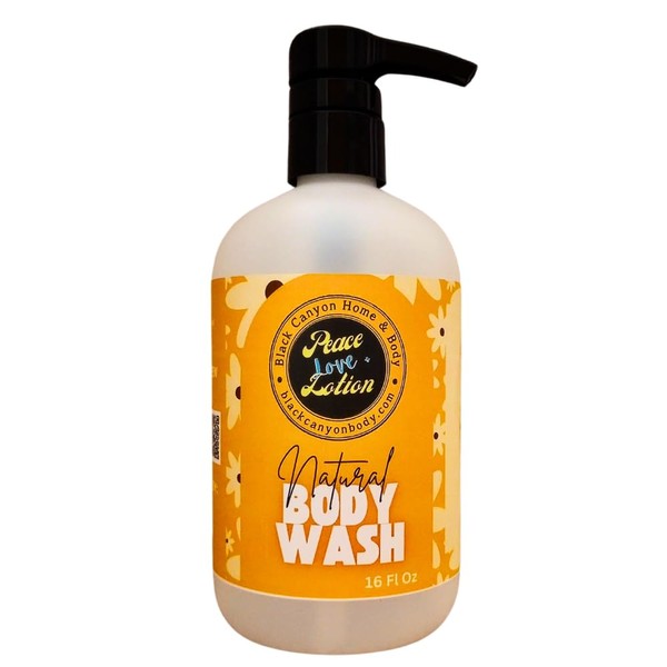 Peace Love + Lotion Banana Coconut Scented Natural Body Wash,