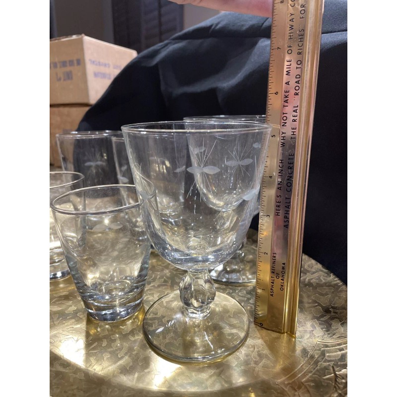 Libbey Vtg. RARE! NOS NIB! Libbey STARGLOW Cut Glassware 3