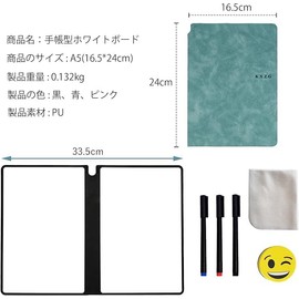 ZiSyouMa Dry Erase Board A5 Notebook Portable Meeting Board Easy to Write and Erase Small Desk Message Board Foldable Whiteboard for Drawing Study Meeting Room Home School Memo Children Doodle Office