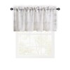 XWZO Linen Sheer Valance for Windows Solid Semi Transparent Curtains