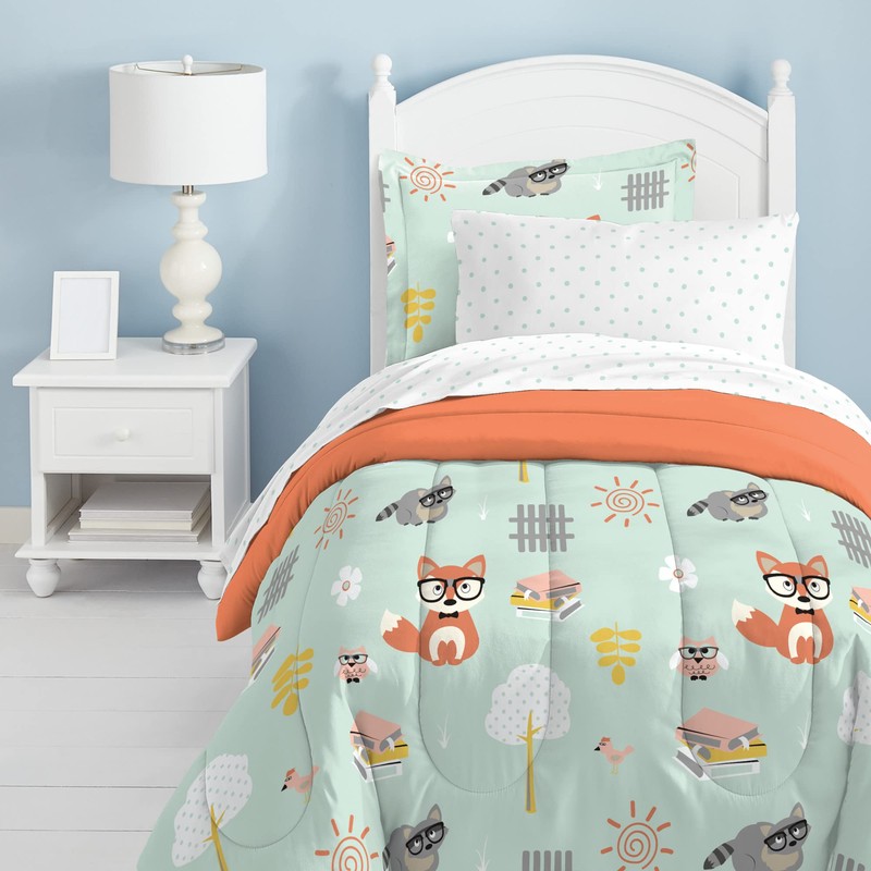 dream FACTORY Kids 5-Piece Complete Set Easy-Wash Super Soft Microfiber