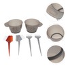 PACKOVE 4pcs Mixing Bowls Hair Dye Combs Handle Design for