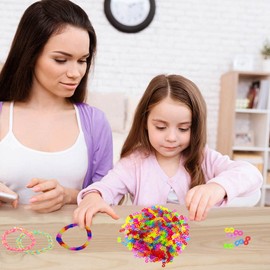 Loom Bands Clasps, S Clips, Pack of 500 Plastic Loom Bands Clips for Bracelet Connection, Colourful