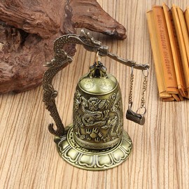 Vintage Dragon Bell, Small Hang Decoration Buddhist Bell Ornament Buddhist Bell Ornament Arts Crafts Collectibles Desk Decor