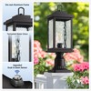 VIANIS Large Dusk to Dawn Outdoor Post Lights, Oil Rubbed