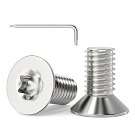 Valorada 20Pcs M6 x 12mm Bolts, M6 Countersunk Bolts, Torx Screws, 304 Stainless Steel, Flat Head Machine Screws with Torx Key