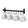Wallniture Lyon Kitchen Rail with 10 Utensil Holder S Hooks