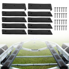 CWaveRow 10PCS Boat Trailer Bunk Slides Kit - 8 Bunk Pads & 2 Enders, Fits 3 Inch x 10 Inch Boat Trailer Bunk Slides for Easy Boat Loading & Unloading