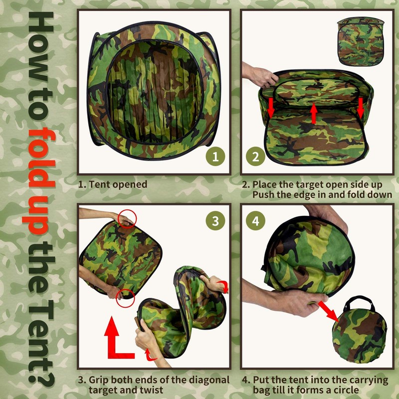 COSMOING Foldable BB Target Tent Trap Reusable Net for Training