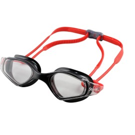 Storm Accessories Bluefin Fitness Swim Goggle with Clear Lenses, Black/Red