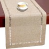 Handmade Hemstitched Natural Rectangle Lace Table Runners, Dining Festival Holiday