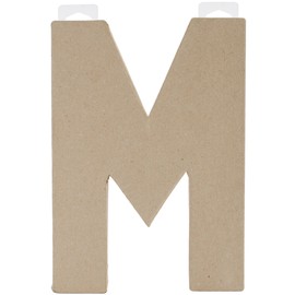 8 X 5 1/2 X 1 IN. MACHE LETTER M