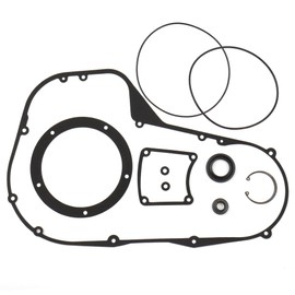 Prewired 1999-2006 Twin Cam Touring Primary Cover Gasket Clutch Inspection Seal Set for Harley 1999-2006 Twin Cam Street Glide/Electra Glide FLHT/Road Glide FLTR/Road King FLHR Models