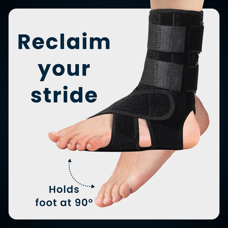 Welnove Upgraded Drop Foot Brace – Adjustable Lightweight AFO Support