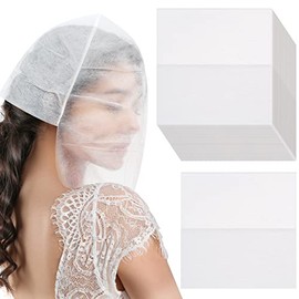 50 Piezas Capucha Protectora de Maquillaje Facial Máscara Cosmética Desechable Belleza Maquillaje y Protector de Ropa Vestido No Tejido Maquillaje Cubierta Facial para Mujer
