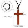 MILAKOO Prayer Blessing Wood Cross Pendant Necklace for First Communion