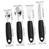 ULTECHNOVO Ergonomic Handle Adaptive Utensils Elderly Eating Utensils Weighted Spoon