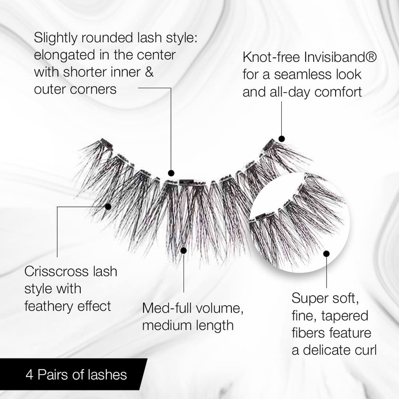Ardell 3D Faux Mink Lashes 858 - Lightweight False Eyelashes