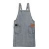 Surblue Cotton Denim Apron With 2 Pockets, Cross Back Aprons