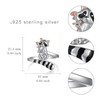 qielizhu Raccoon Ring 925 Sterling Silver Racoon Open Rings Adjustable