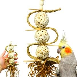 Bonka Bird Toys 2552 Sola Chewballicious Natural Medium Parrot Shred Cage Toy, Cockatiel, Parakeet, Conures, and Similar Birds