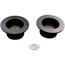 JWL HAWNKOA PRODUCTS Kenzan Ikebana Black Color Water Holding Flower Arranger Pin Frog 3" Lip Fits 2" Hole (2 Items)