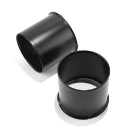 DewFlew 2Pcs 5.15" Push Through Wheel Center Caps Stainless Trailer Open Ended Hub Cap for Truck SUV RV Wheel Rim (Fit 5.15" Bore 4.69" H Matt Black)