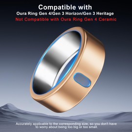 ZOOROO 5 Pack Cover Compatible with Oura Ring Gen 4/Oura Ring Gen 3/3 Horizon, Support Charging with Cover on, Anti-Scratch TPU Protector for Women Men (Clear+Silver+Gold+Rosegold+Pink, Size 7)