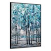 Yihui Arts Blue Tree Metal Wall Art - Stunning Framed