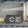 Wooden Digital Alarm Clocks for Bedrooms: Dimmable Dual Alarm Clock