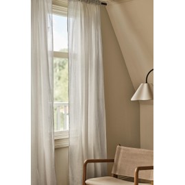 Jotex Multifunctional Curtain Layer Set of 2, Polyester/Cotton Blend, Oeko-Tex® Standard 100 Certified, Better Cotton - Light Grey, 140 x 300 cm