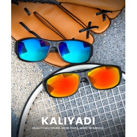 KALIYADI Polarized Sunglasses-for-Men Sports Sunglasses: Mens Sun Glasses with UV400 for Running Fishing Golf