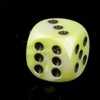 WeLoveBeads W6 Cube (16 mm) in Neon Green/Black Dots -