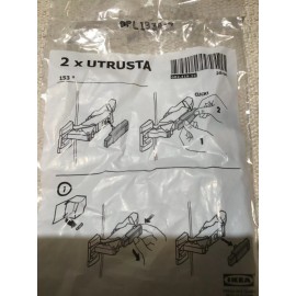 IKEA 2 IKEA UTRUSTA 602.418.22 Door Damper Hinge Soft Close Open  153 Degree