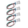 4 Sets PreWired Round LEDs Waterproof Metal 2Color Indicator Common