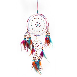 Retro Style Feather Decor Hanging Dream Catcher Wind Chimes Home Ornament Birthday Gift