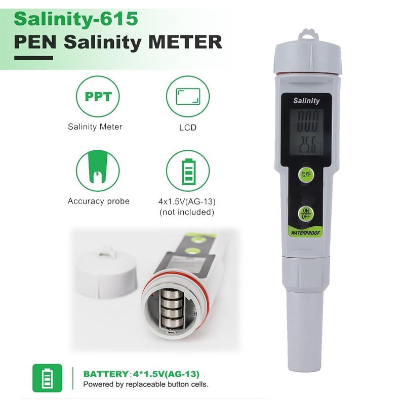 Salinity Meter Tester, Digital Salinity Tester for Salt Water Digital