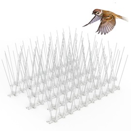 QianRuiDa Balcony Spikes Against Pigeons, Discreet and Ready to Use Bird Protection Spikes, Animal Friendly Bird Protection Spikes, Anti Climbing Poles for Sparrows, Swallows, Crows