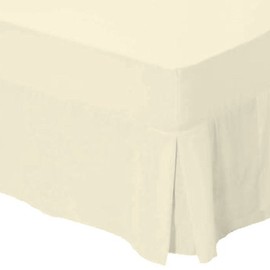 Catherine Lansfield Easy Iron Percale Combed Single Fitted Valance Sheet Cream