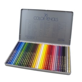 Tombow 51632 1500 Series Colored Pencils, 36 Piece Set. Artist Grade Wax-Based Colored Pencils in a Reusable Tin