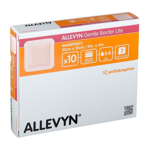 Allevyn Gentle Border lite 10x10cm 66800835 pack of 10