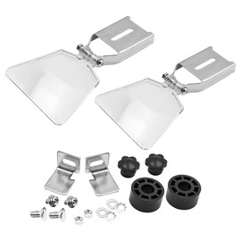 POFET Pack of 2 Bench Grinder Eye Protection, 304 Stainless Steel Housing Shield Accessories, for Bench Type 125/150/200/250 Grinder, Grinder Stand Eye Protection